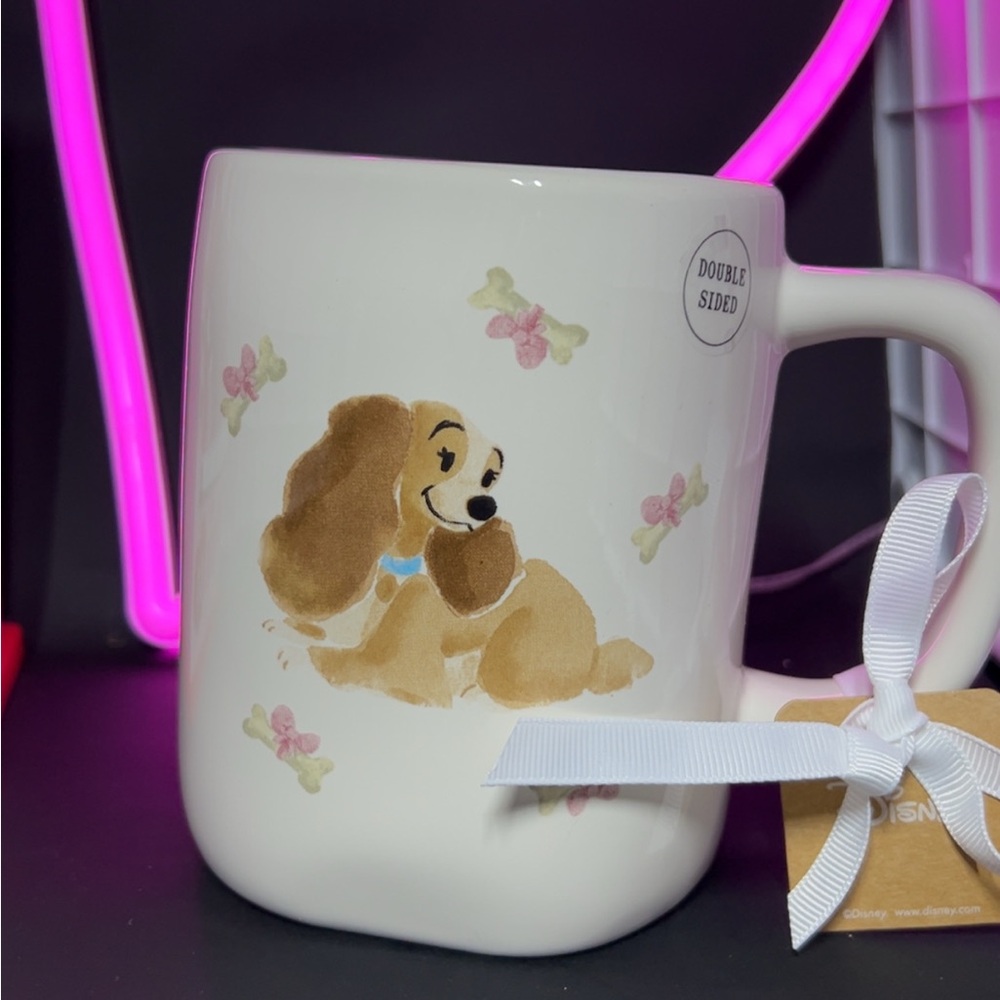 Disney Rae Dunn Lady and the Tramp “Lady” Pink Coffee Mug – New